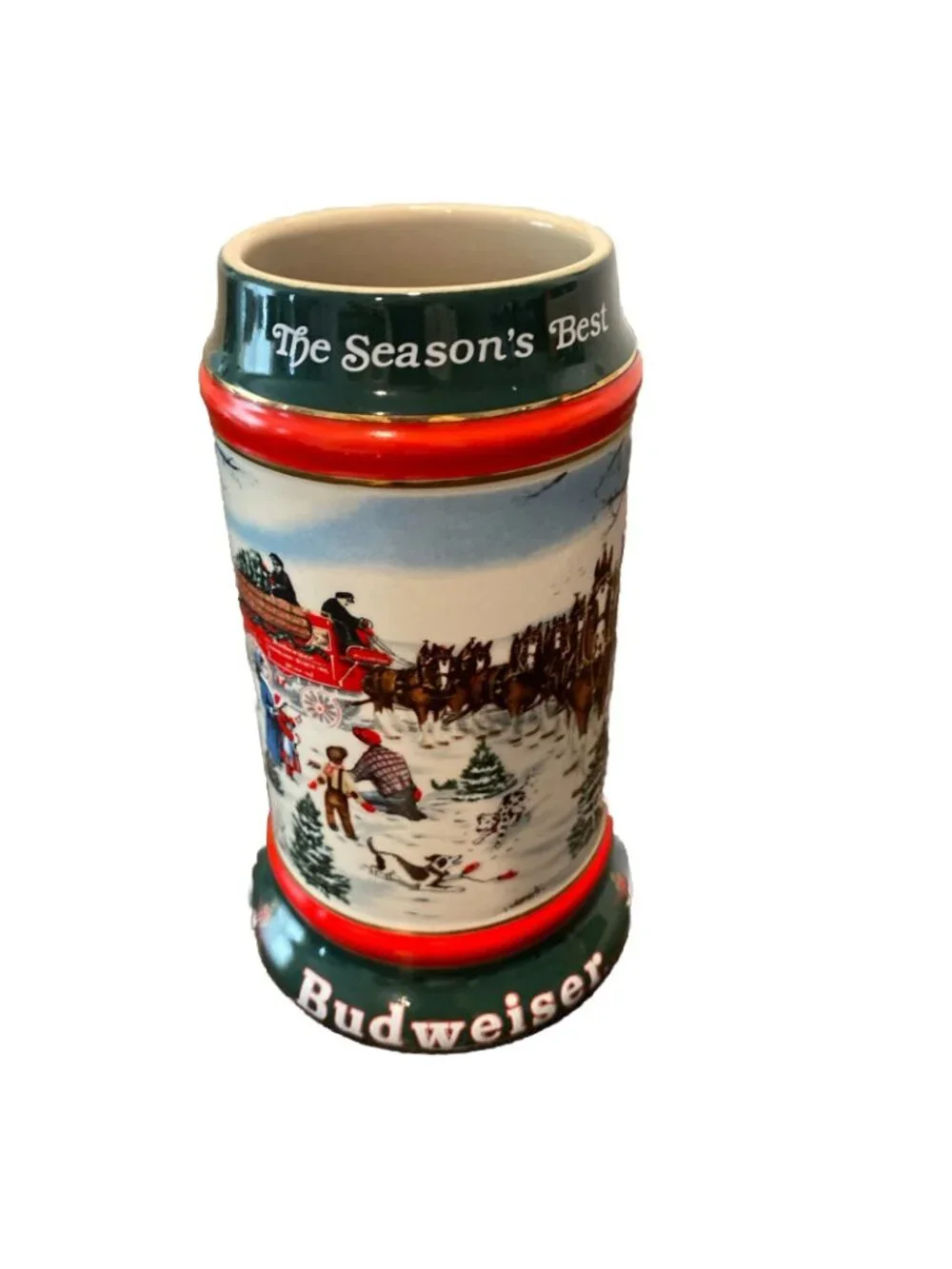1991 Budweiser The Season's Best Stein Mug by Susan Sampson Anheuser-Busch
